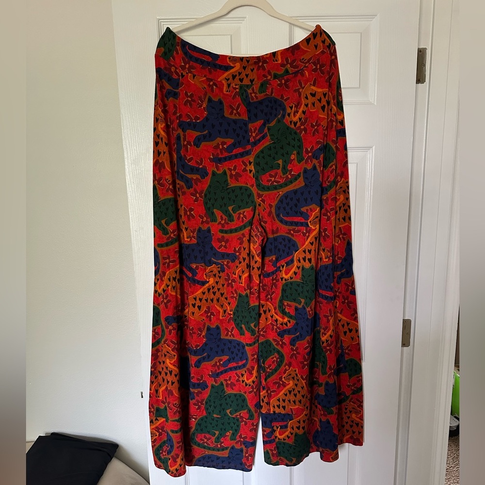 Farm Rio X Anthropologie Flare Cat Pants XL